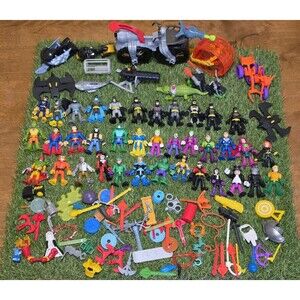 HUGE Lot Fisher Price Imaginext Super Heroes Action Figures Vehicles Accessories